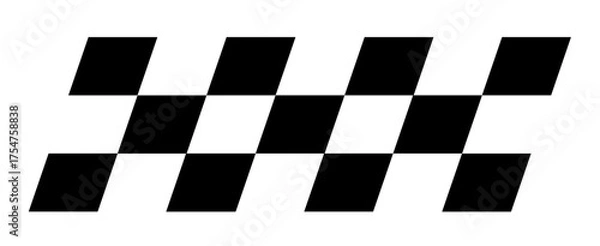 Fototapeta Race flag. Checkered flag. Racing stripes. Race motorsport graphics. Vector illustration