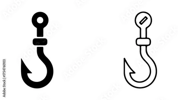 Obraz Metal hooks with transparent background