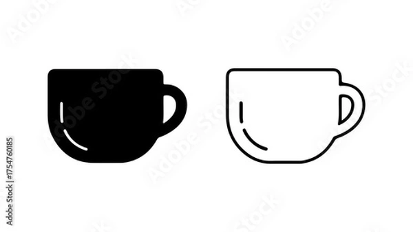 Obraz Coffee cup icon with transparent background