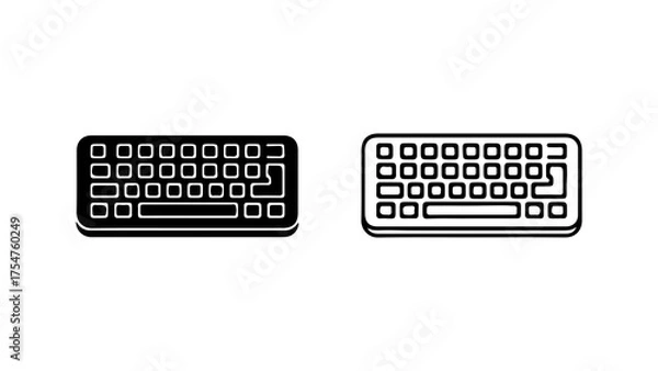 Obraz Keyboard icon set with transparent background