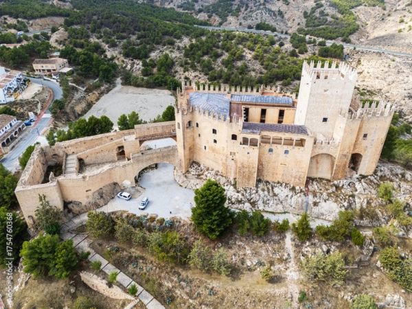 Fototapeta Aerial view of Castillo de Velez-Blanco in Andalusia