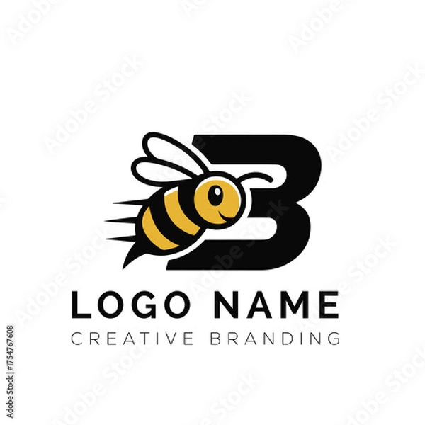 Obraz Letter B bee logo