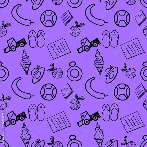 Fototapeta seamless pattern with christmas balls