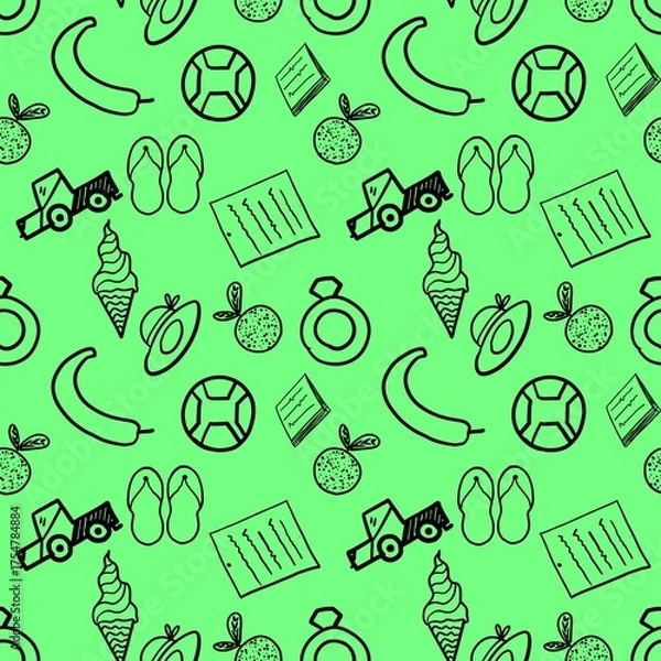 Fototapeta seamless christmas pattern