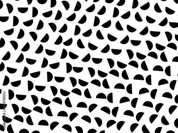 Fototapeta Retro black geometric pattern background, vector abstract circles, abstract art. Trendy pattern background.