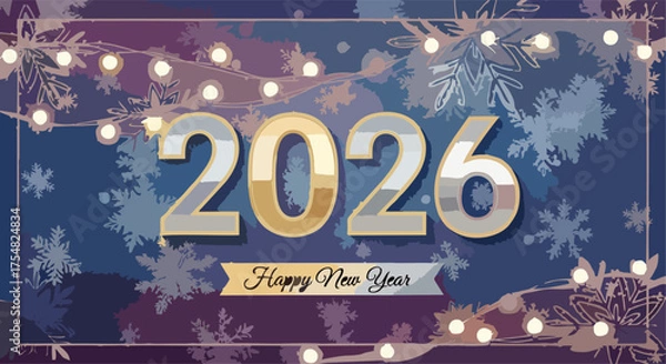 Obraz Luxury Gold 2026 Typography Design