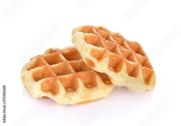 Obraz waffle isolated on white background