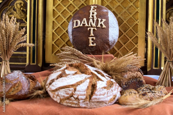 Obraz Erntedank Altar in der Kirche