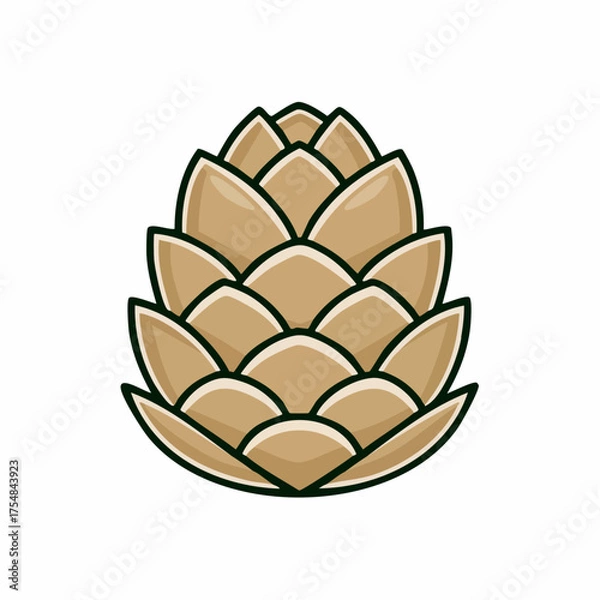 Obraz doodle icon vector pine cone isolated