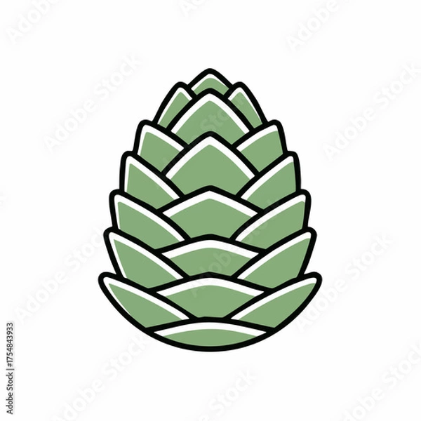 Obraz doodle icon vector pine cone isolated