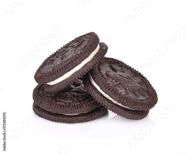 Obraz cookies cream on white background