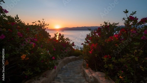 Obraz sunset over the lake