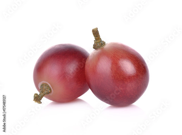 Obraz Red grapes Isolated on white background