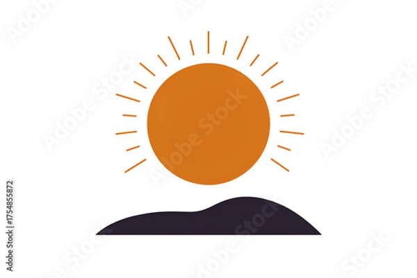 Fototapeta Minimal Sunrise Vector Illustration