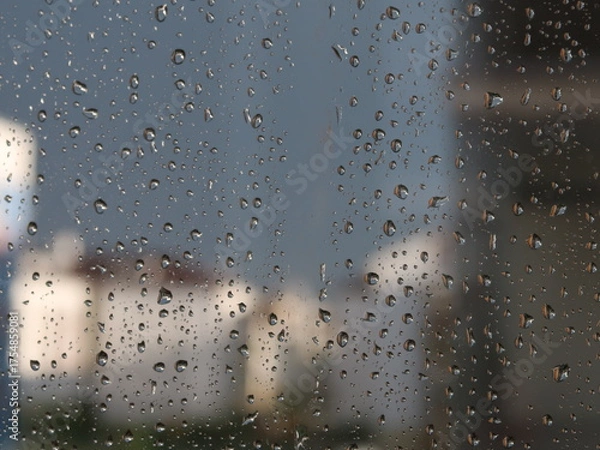 Fototapeta rain drops on window
