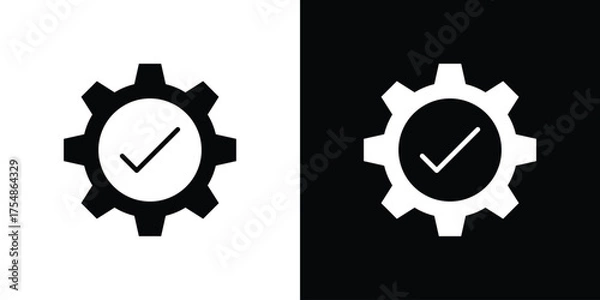 Obraz Execution icon. Black and white simple flat design icon