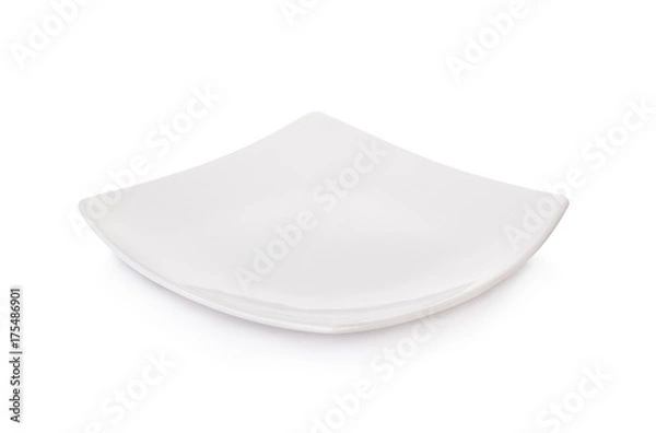 Obraz empty plate isolated on white background