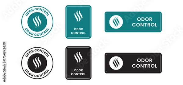 Fototapeta odor free badge icon, odor control, symbol, pictogram, sign, emblem, stamp, vector, illustration. modren emblem, latest icon design.