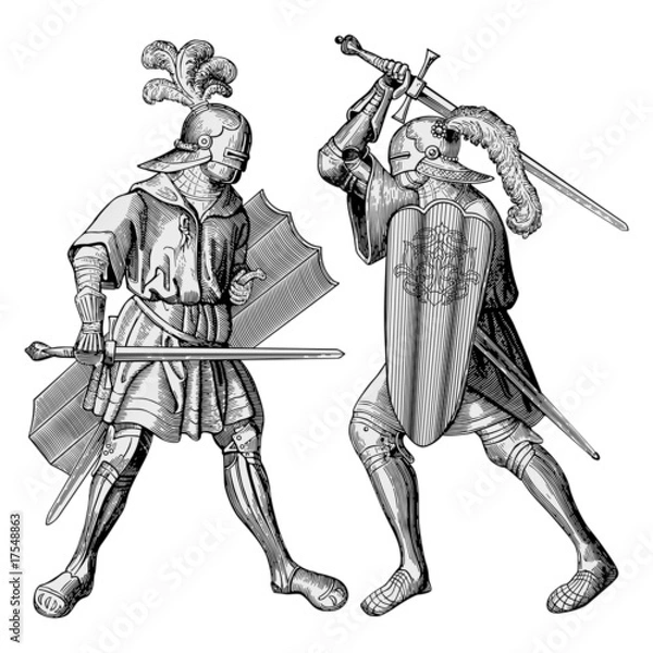 Obraz Two knights vector