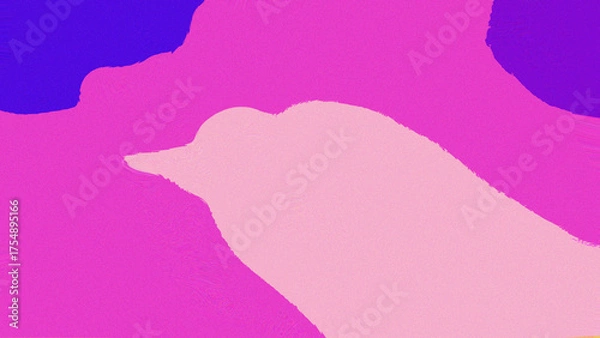 Fototapeta Abstract serene pink purple blue organic shapes soft amorphous forms modern digital art fluid color blending gentle movement