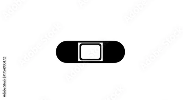 Obraz Simple Black and White Bandage Icon 1.