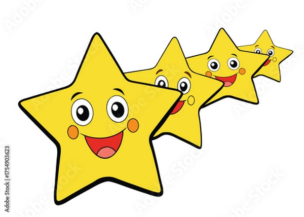 Fototapeta Smiling Star Cartoon Vector