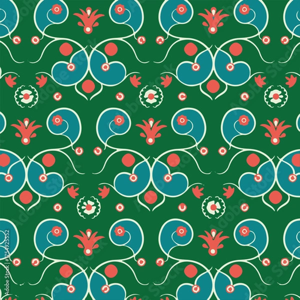 Fototapeta seamless floral pattern