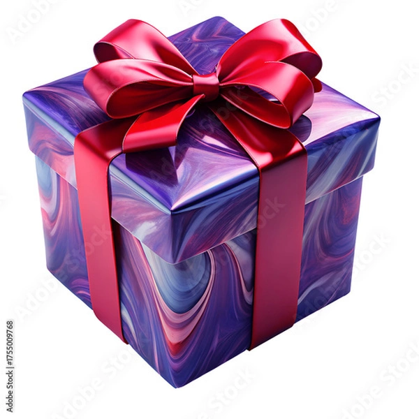 Obraz Red Glossy Gift Box