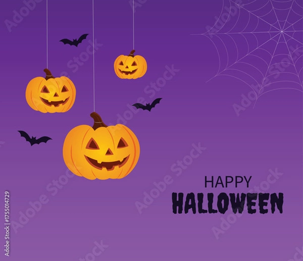 Obraz Halloween background with pumpkins