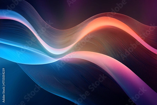Fototapeta Abstract background with waves