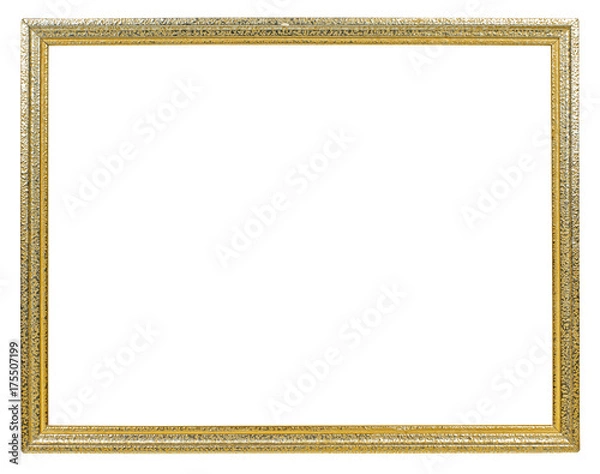 Obraz Golden ornate frame on white