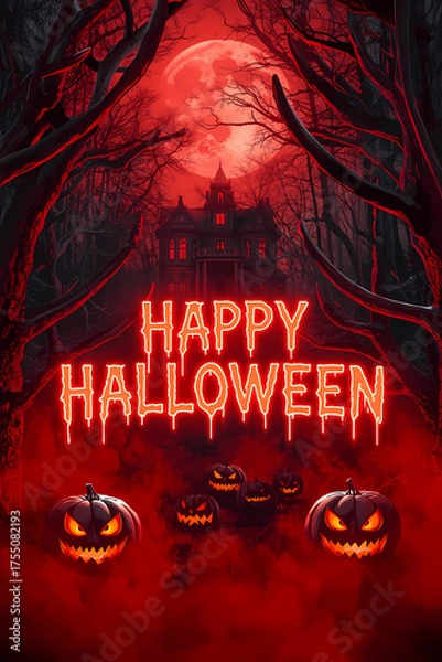 Obraz Scary Halloween poster.