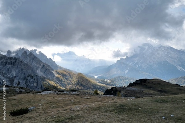 Obraz mountain landscape with clouds