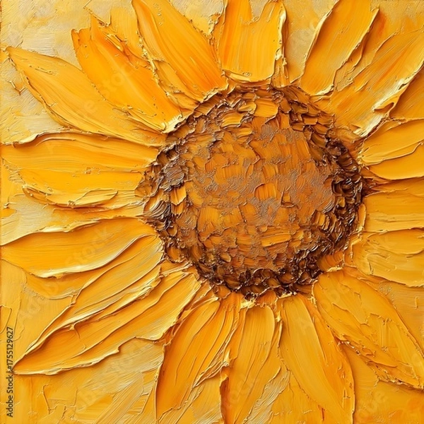 Fototapeta yellow flower on a red background