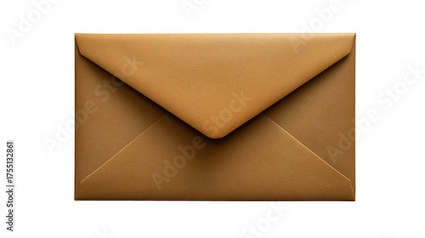 Fototapeta An envelope isolated on a white background, shown as a transparent png style image with clean edges and classic paper design.
