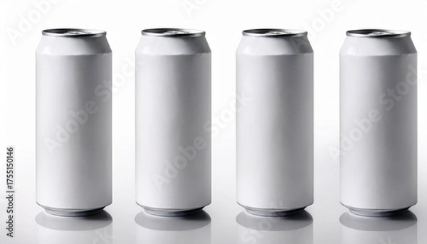 Fototapeta Blank White Six Can Cardboard Pack Mockup Different Views