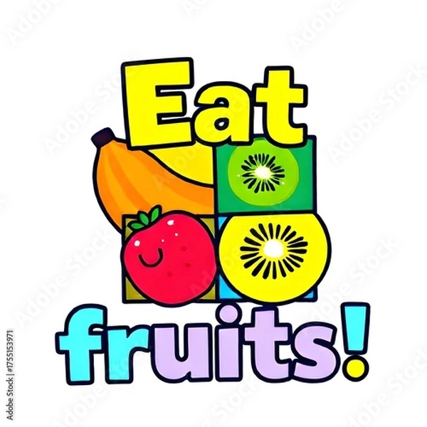 Fototapeta  Illustration: "Eat Fruits!"