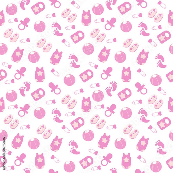 Fototapeta seamless baby pattern