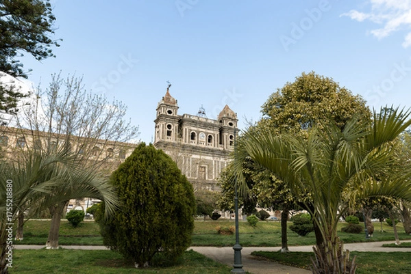 Fototapeta Architectural Sights of The Monastery of Saint Lucy (Monastero di Santa Lucia) in Adrano, Sicily, Italy.