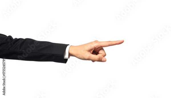 Fototapeta 新しい発想を示す女性の手のポーズ ｜背景なし・透過PNG・コピースペース