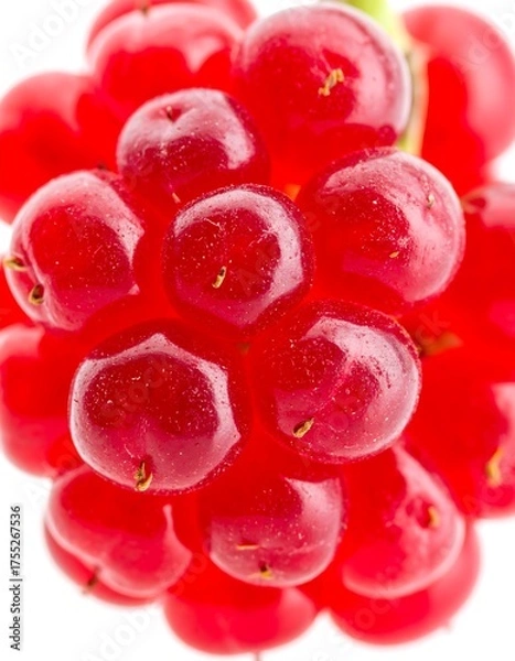 Fototapeta Close-up of Vibrant Red Currants - Fresh and Juicy.