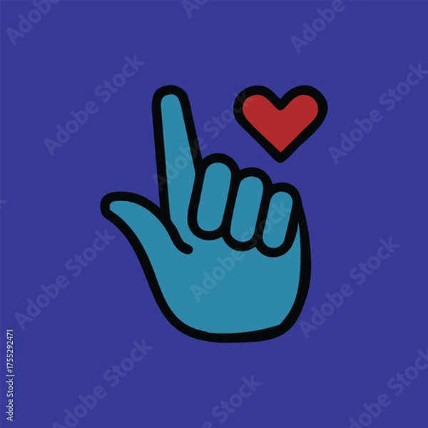 Fototapeta heart symbol in hand  AI generated