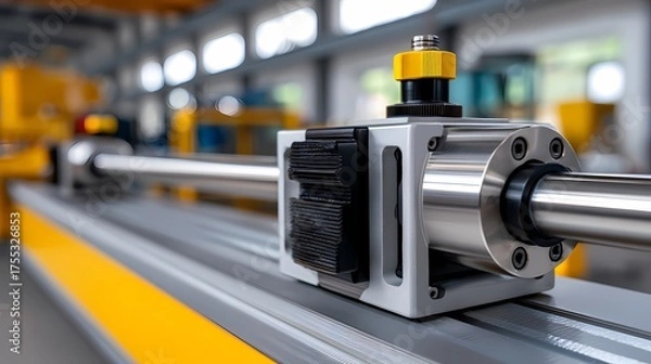 Fototapeta Precision Machinery Component with Sleek Metallic Design and Function