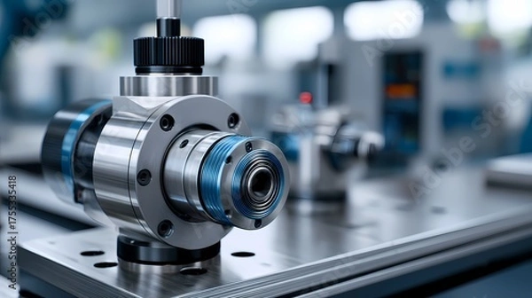 Obraz Precision Engineering Component in Modern Industrial Workshop Setting