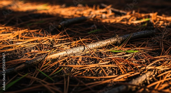 Obraz Pine Needles on Soil