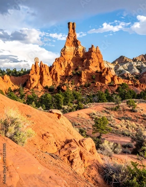 Obraz Majestic Red Rock Formation in Utahs Scenic Landscape.