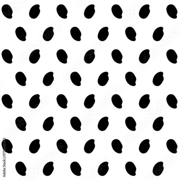 Obraz シンプルな米の背景素材　米粒　モノクロ