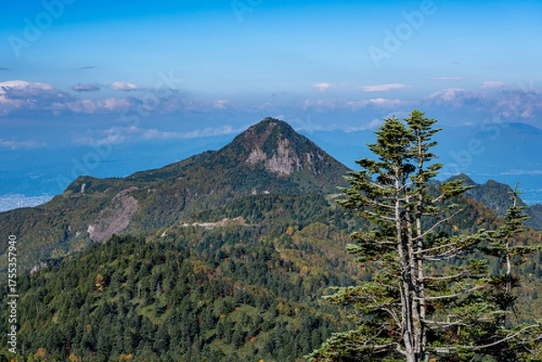 Obraz 横手山ドライブインから望む山々