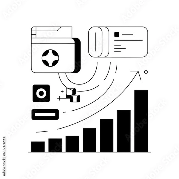 Fototapeta Energy Growth and Renewable Business Analytics Chart – Sustainable Development and Economic Progress Concept”