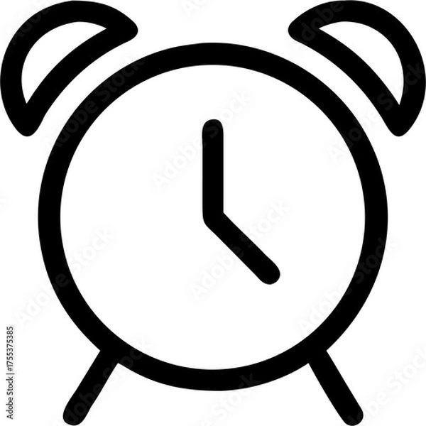 Fototapeta vector icon alarm clock illustration